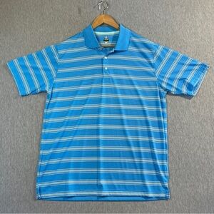 Bolle Golf Polo Shirt Men’s Large Blue White Striped